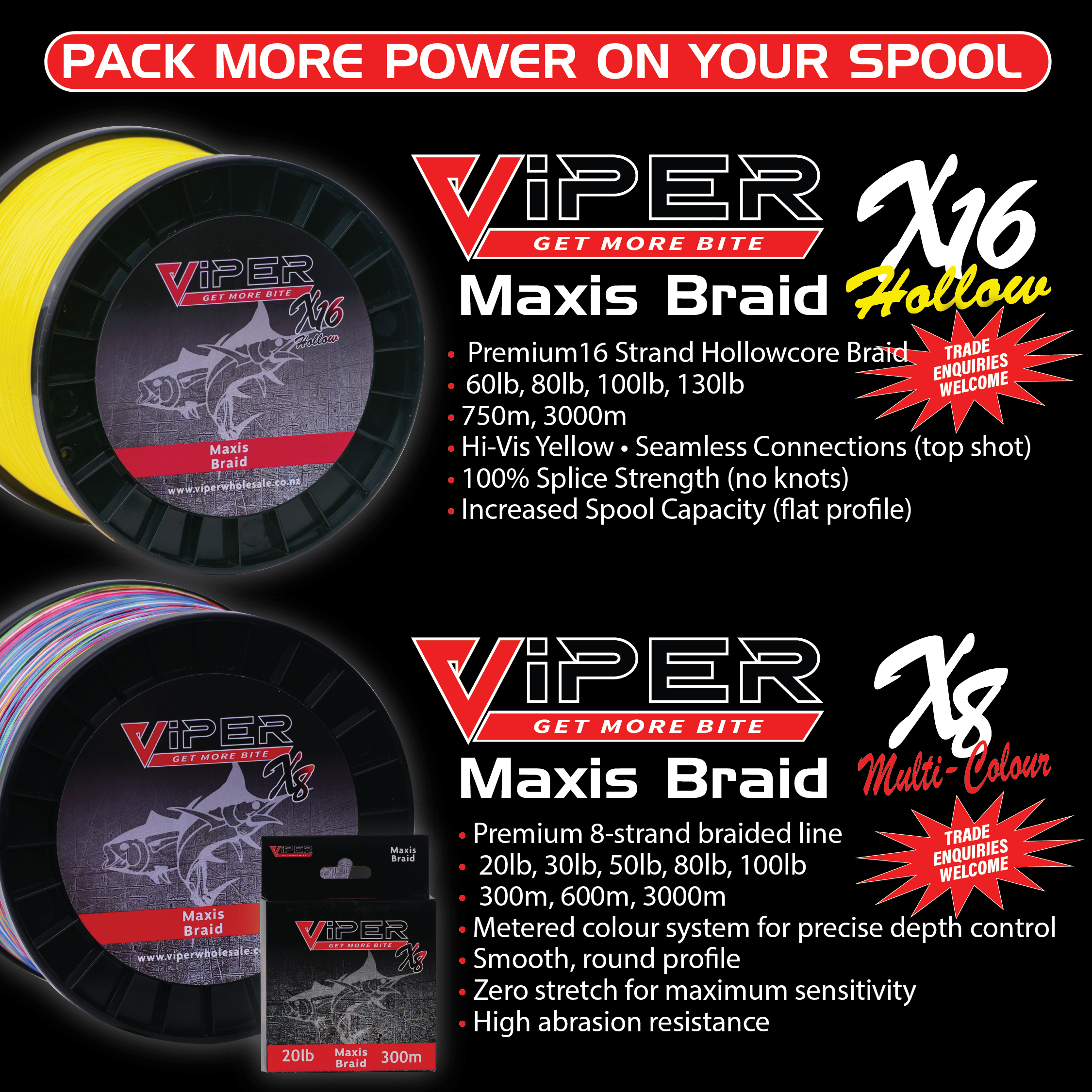 Viper Maxis Braid Range