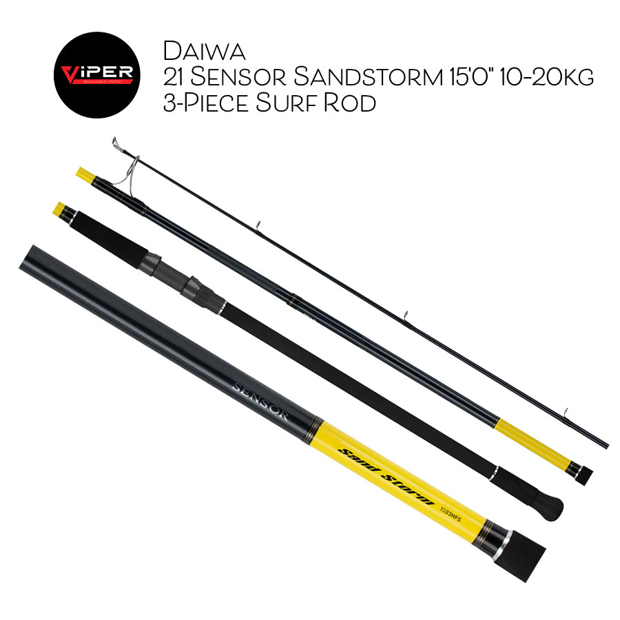 Daiwa - 21 Sensor Sandstorm 15'0" 10–20kg 3-Piece Surf Rod