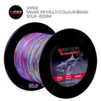 Viper - Maxis x8 Multi-Coloured Braid • 600m - 50lb, 80lb