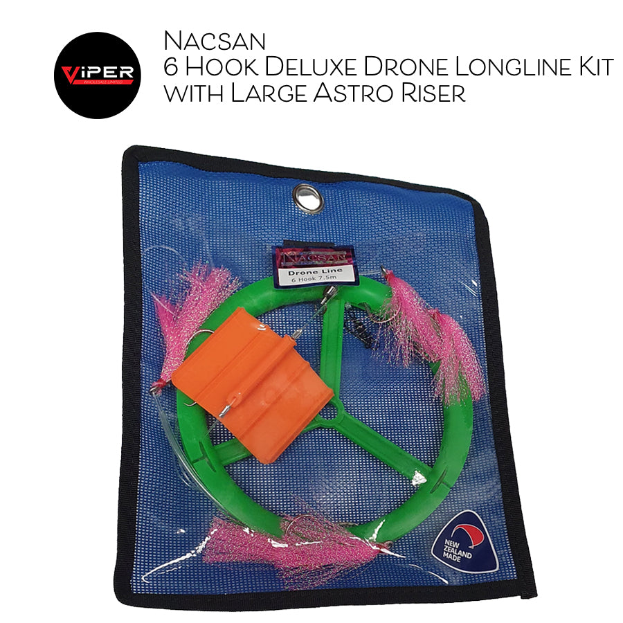 Nacsan - 6-Hook Deluxe Drone Line with Astro Riser (Medium & Large)