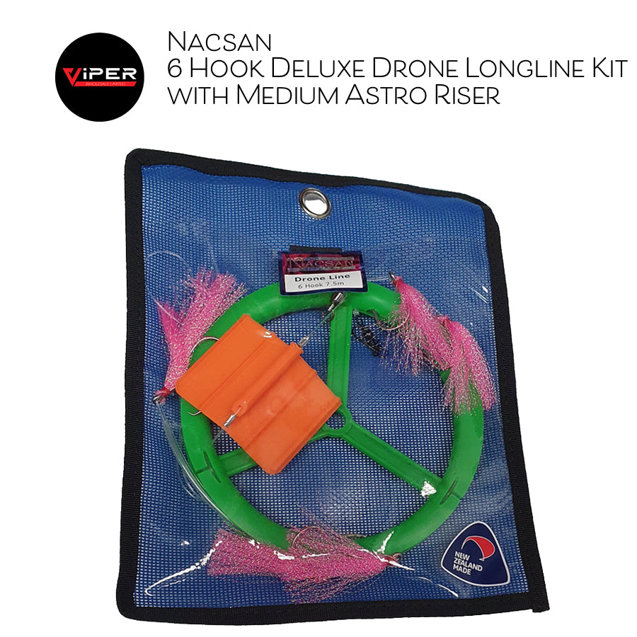 Nacsan - 6-Hook Deluxe Drone Line with Astro Riser (Medium & Large)