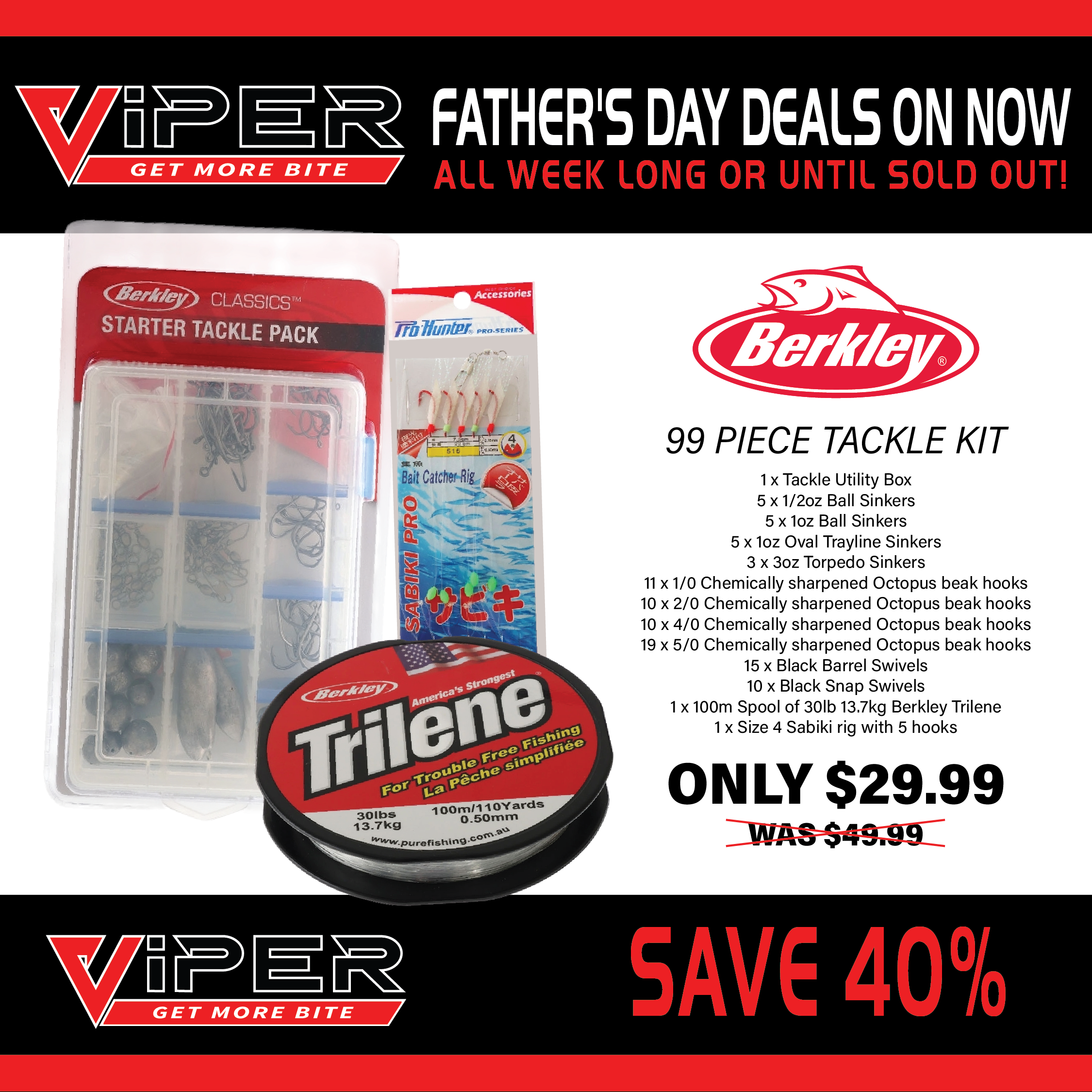 Dad's Day - Berkley 99pce Tackle Kit