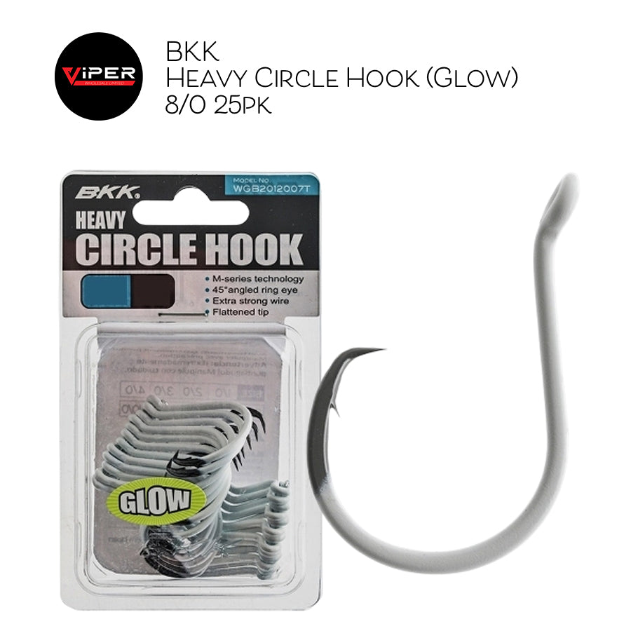 BKK - Heavy Circle Hook (Glow) 8/0 25pk