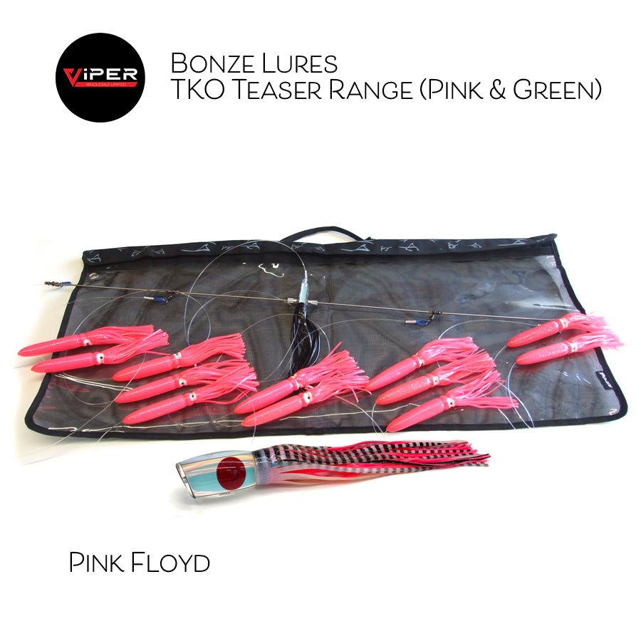 Bonze Lures - TKO Teaser Range (Pink & Green)