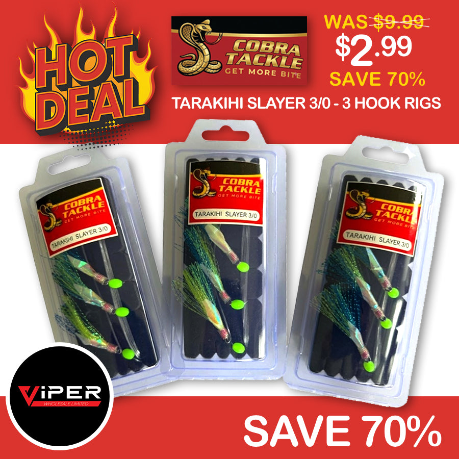 Cobra - Tarakihi Slayer 3/0 - 3 Hook Rig (Blue)