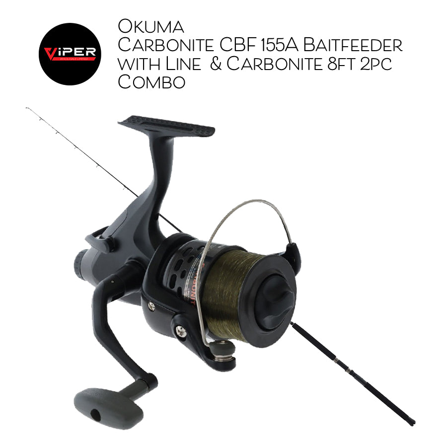 Okuma - Carbonite CBF 155A Baitfeeder with Line & 8ft 2pc Rod Combo