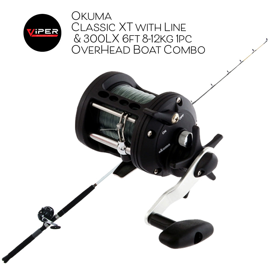 Okuma - Classic XT with Line & 300LX 6ft 8-12kg 1pc OverHead Boat Combo