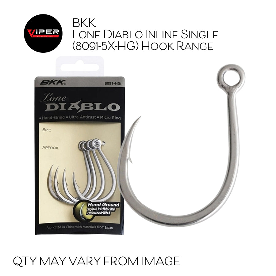 BKK - Lone Diablo Inline Single (8091-5X-HG) Hook Range