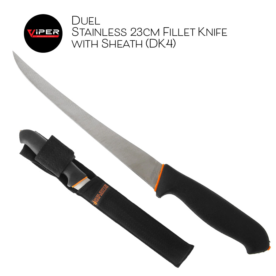 Duel - Stainless 23cm Fillet Knife with Sheath (DK4)