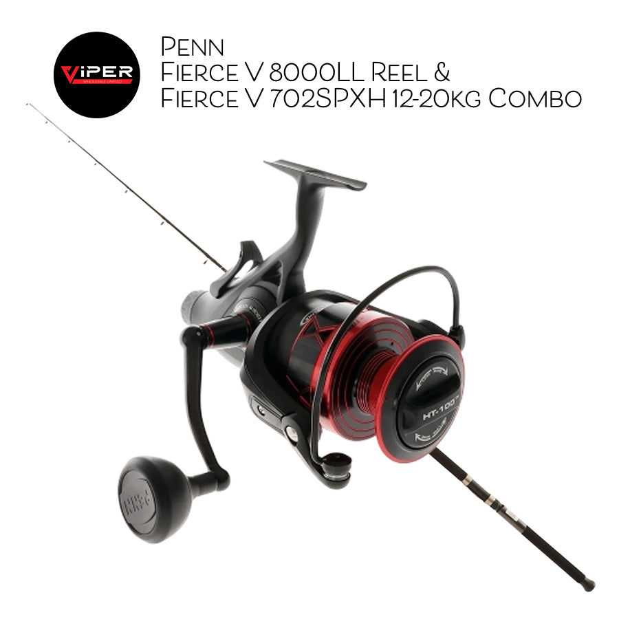 Penn - Fierce V 8000LL Reel & Fierce V 702SPXH 12-20kg Combo