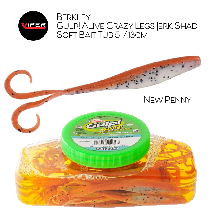 Berkley - Gulp! Alive Crazy Legs Jerk Shad 5”/13cm Tub