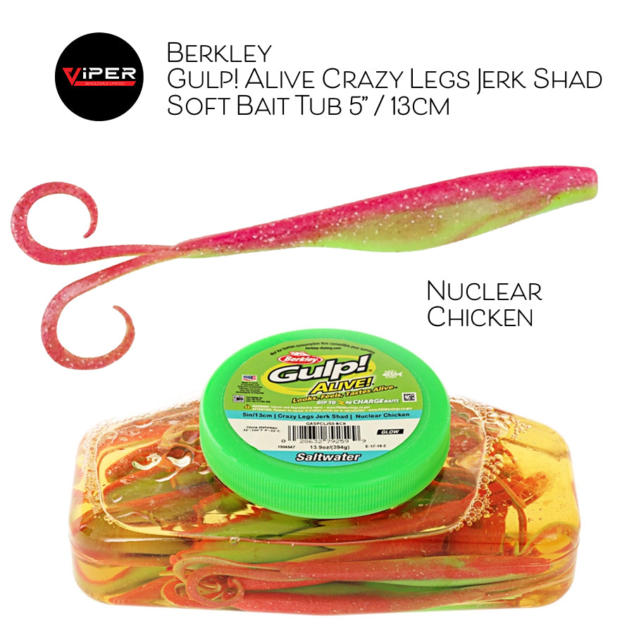 Berkley - Gulp! Alive Crazy Legs Jerk Shad 5”/13cm Tub
