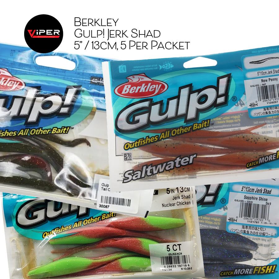 Berkley - Gulp! Jerk Shad 5" / 13cm, 5 Per Packet