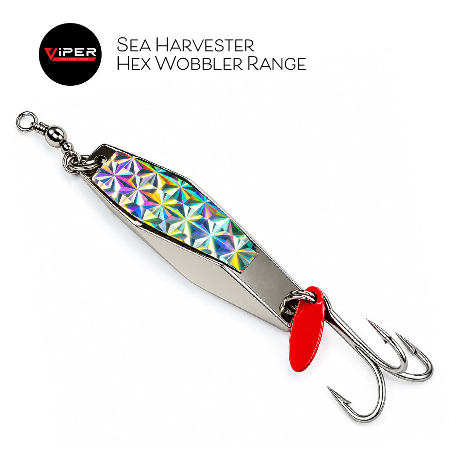 Sea Harvester - Hex Wobbler Lures (Includes 2/0 Treble Hook)