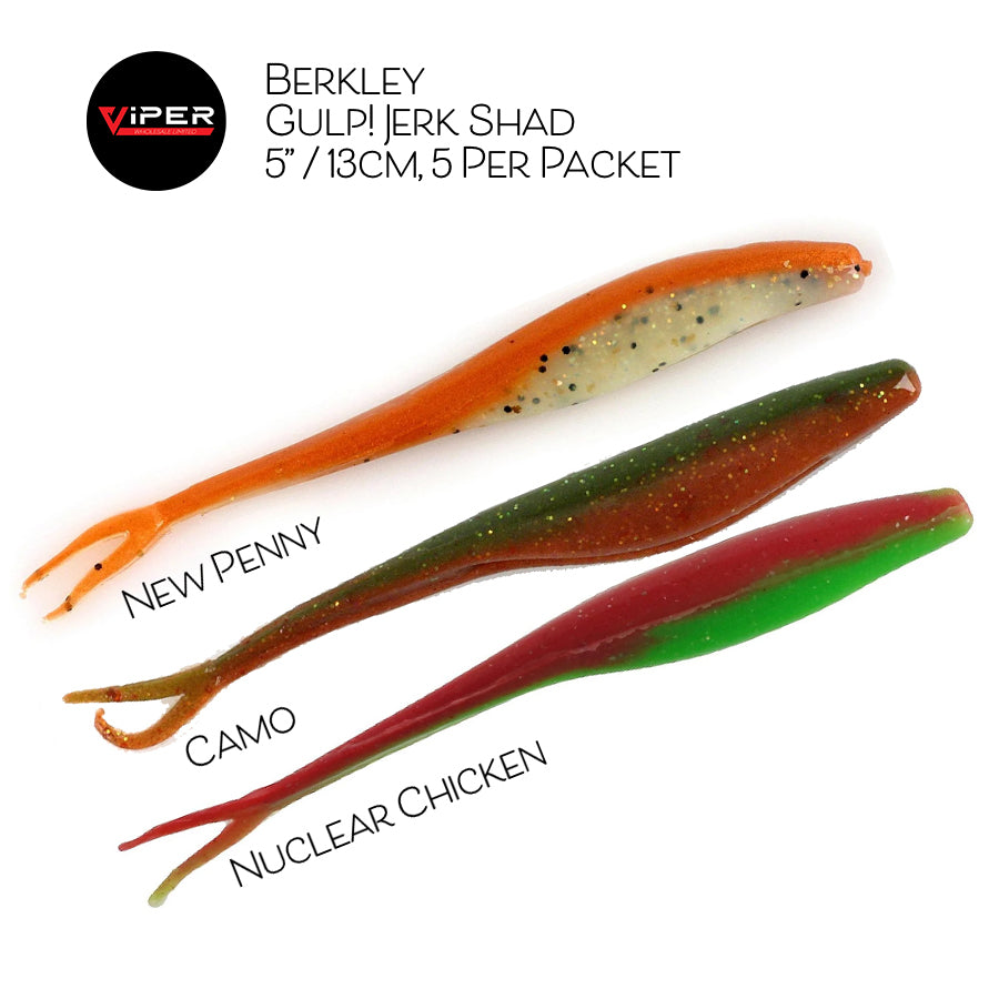Berkley - Gulp! Jerk Shad 5" / 13cm, 5 Per Packet