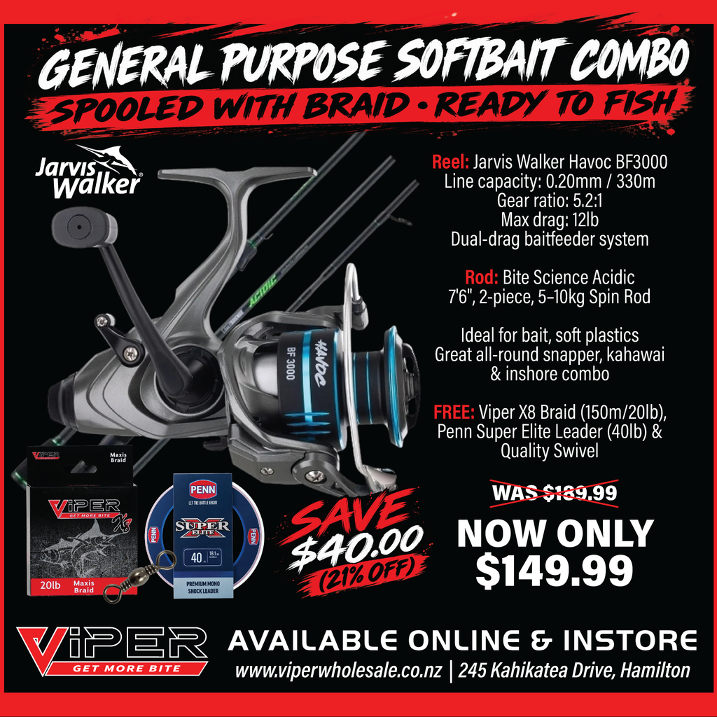 Softbait Combo with Viper X8 Braid and leader - ready to fish!