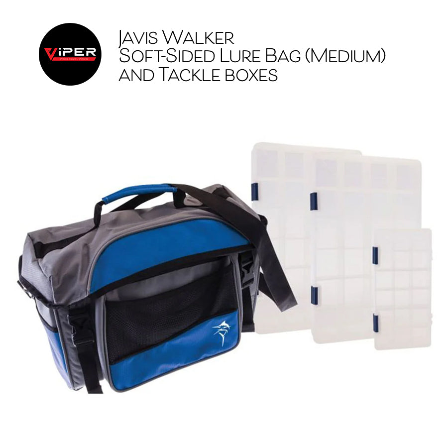 Javis Walker - Soft-Sided Lure Bag (Medium) and Tackle boxes