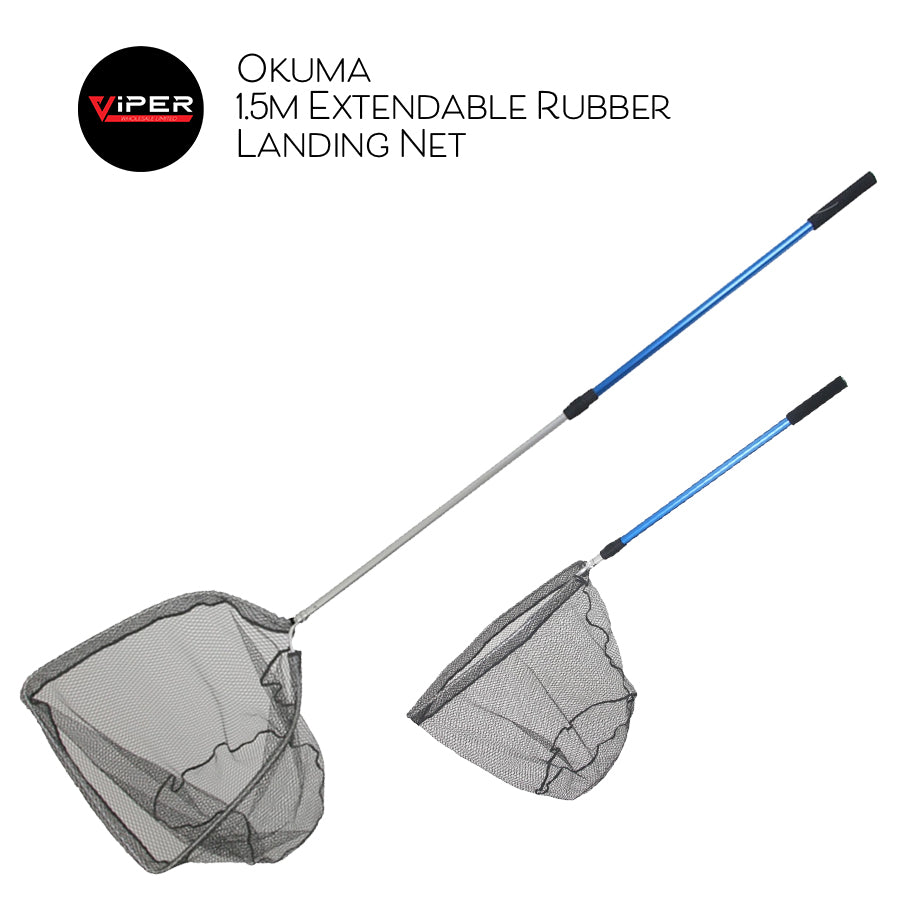 Okuma - 1.5m Extendable Rubber Landing Net