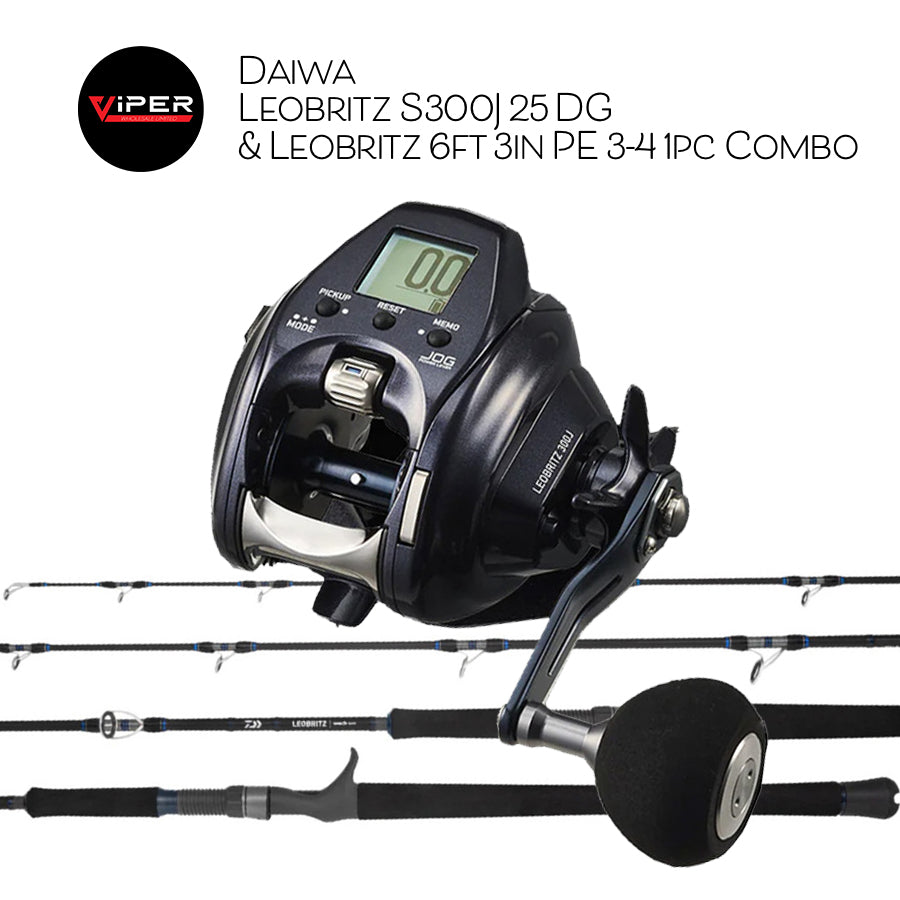 Daiwa - Leobritz S300J 25 DG & Leobritz 6ft 3in PE3-4 1pc Electric Combo