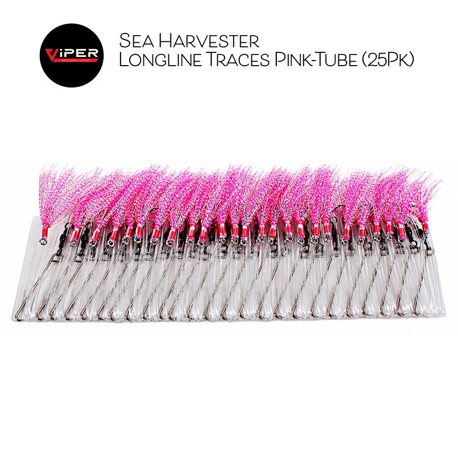 Sea Harvester -  Longline Traces Pink-Tube (25Pk)