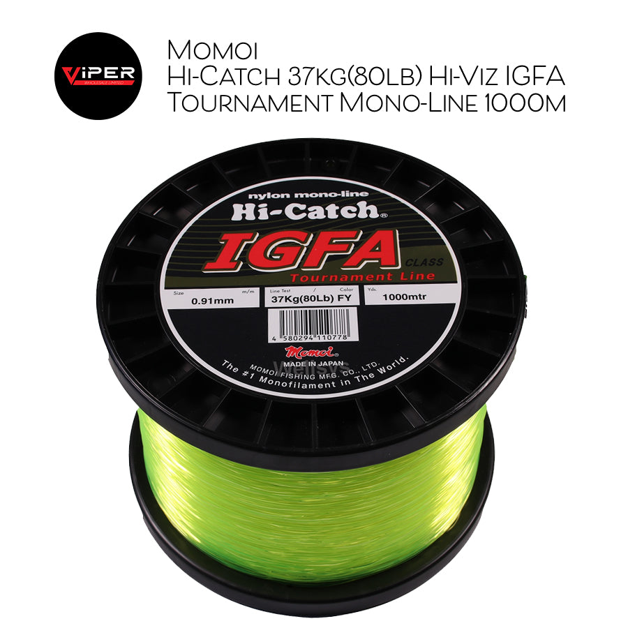 Momoi - Hi-Catch 37kg(80lb) Hi-Viz IGFA Tournament Mono (1000m)