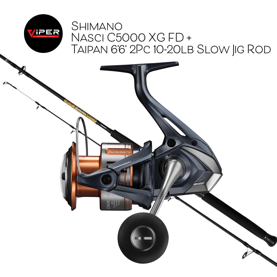 Shimano - Nasci C5000 XG FD + Taipan 6'6' 2Pc 10-20lb Slow Jig Rod