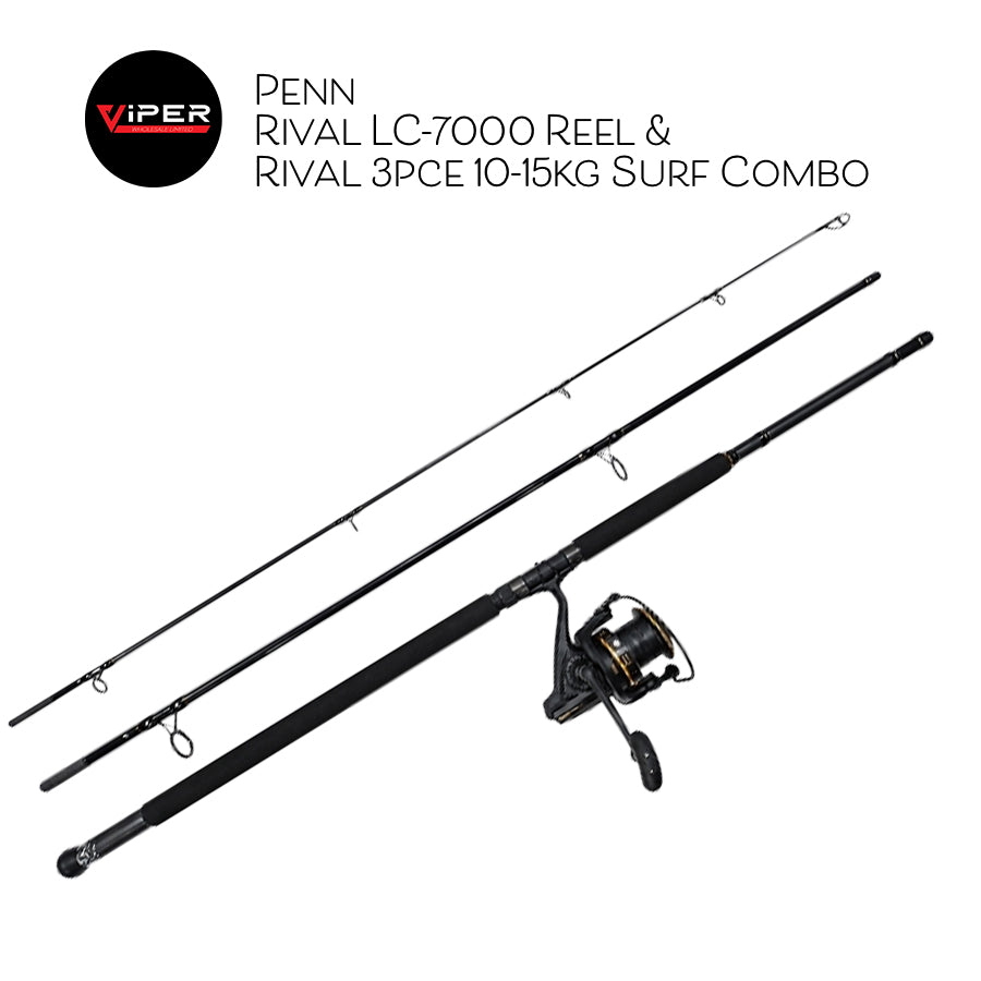 Penn - Rival LC-7000 Reel & Rival 1303SPMH 10-15kg Surf Combo