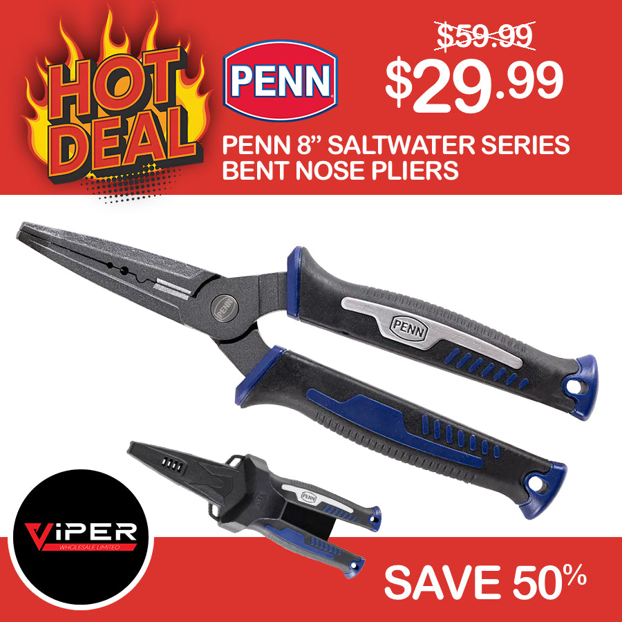 ** HOT DEAL ** Penn - 8" Saltwater Series Bent Nose Fishing Plier