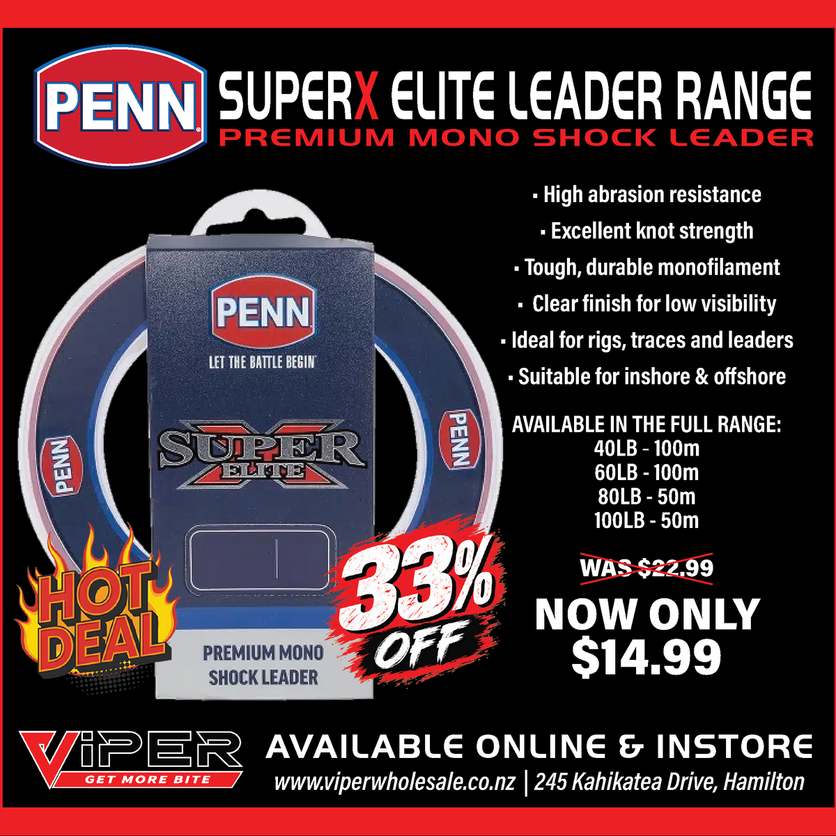 Penn - Super X Mono Leader Range - Save 33%