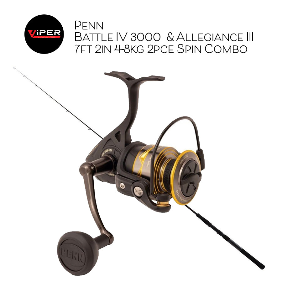 Penn - Battle IV 3000  & Allegiance III 7ft 2in 4-8kg 2pce Spin Combo