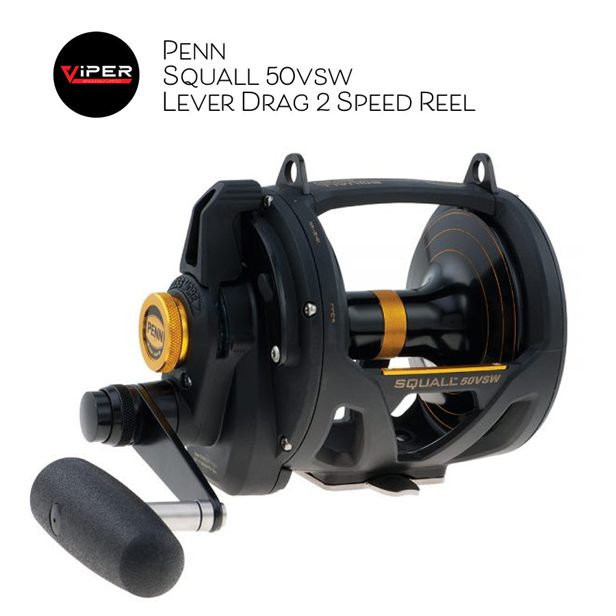 Penn - Squall 50VSW Lever Drag Two Speed Game Reel