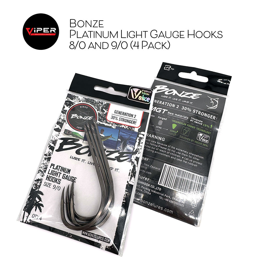 Bonze - Platinum Light Gauge Hooks (4pk)