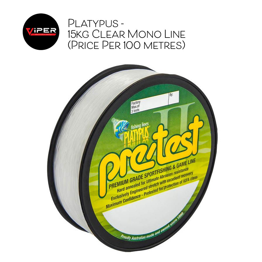 Platypus - 15kg Clear Mono Line (Price Per 100 metres)