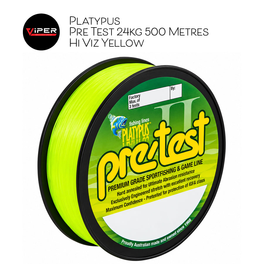 Platypus - Pre-Test 24kg 500 Metres Hi Viz Yellow