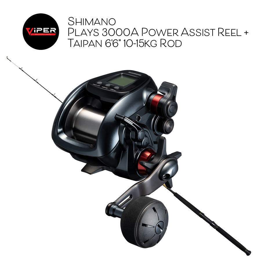 Shimano - Plays 3000A Power Assist Reel + Taipan 6'6" 10-15kg Rod