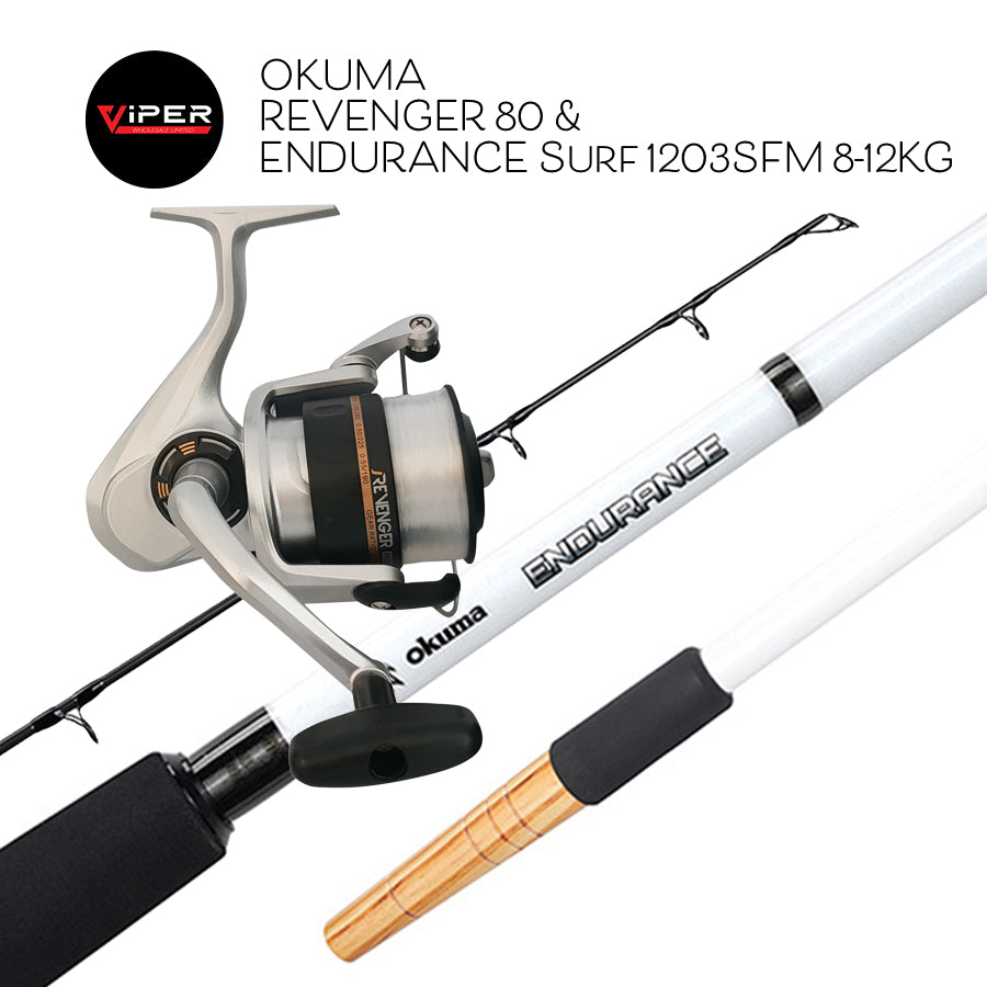 Okuma - Revenger 80 & Endurance Surf 1203SFM 8-12KG 3pce Combo
