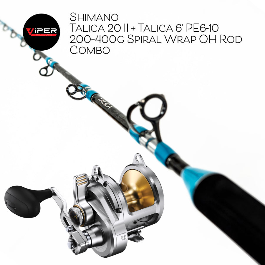 Shimano - Talica 20 II + Talica 6' PE6-10 200–400g Spiral Wrap OH Rod Combo