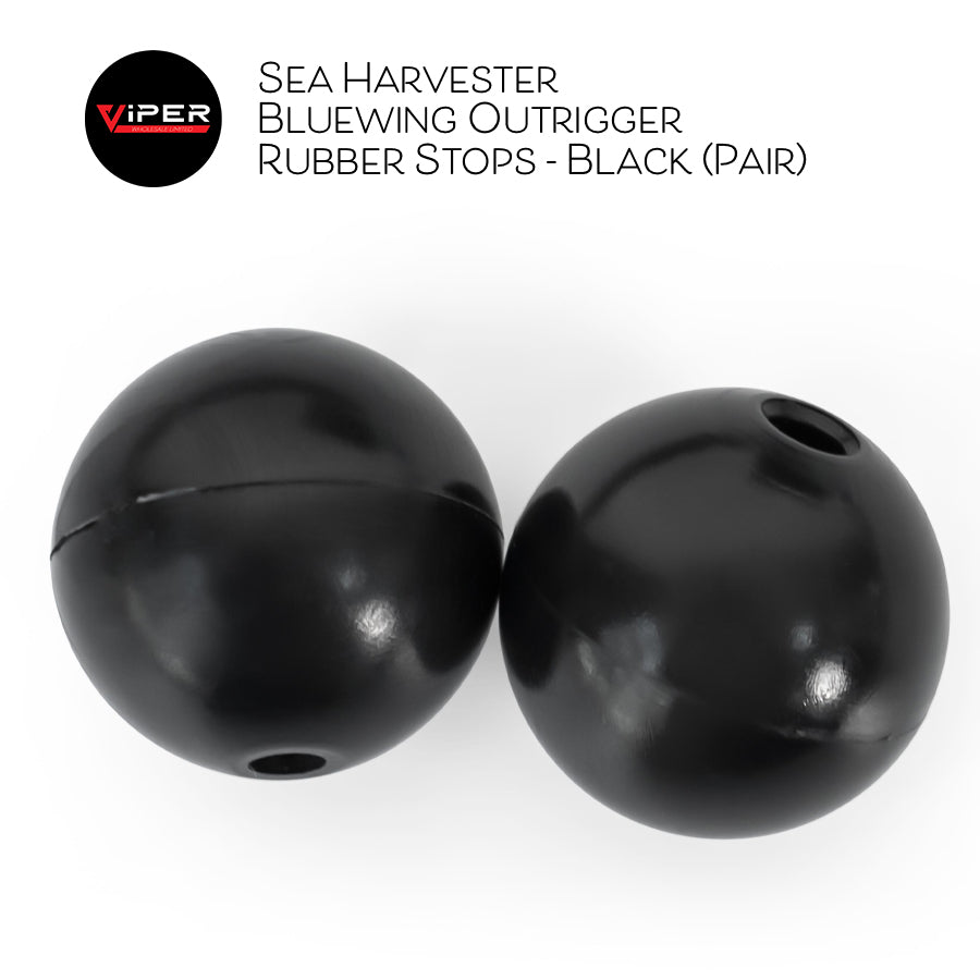 Sea Harvester - Bluewing Outrigger Rubber Stops - Black (Pair)