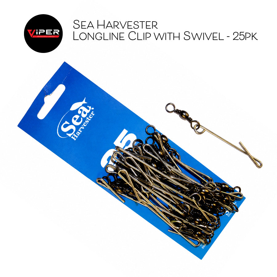 Sea Harvester - Longline Clip with Swivel - 25pk