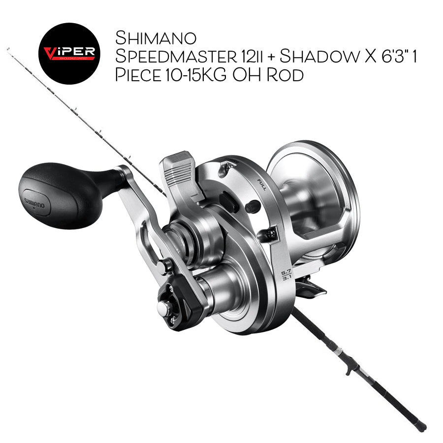 Shimano - Speedmaster 12ii + Shimano Shadow X 6'3" 1 Piece 10-15KG OH Rod