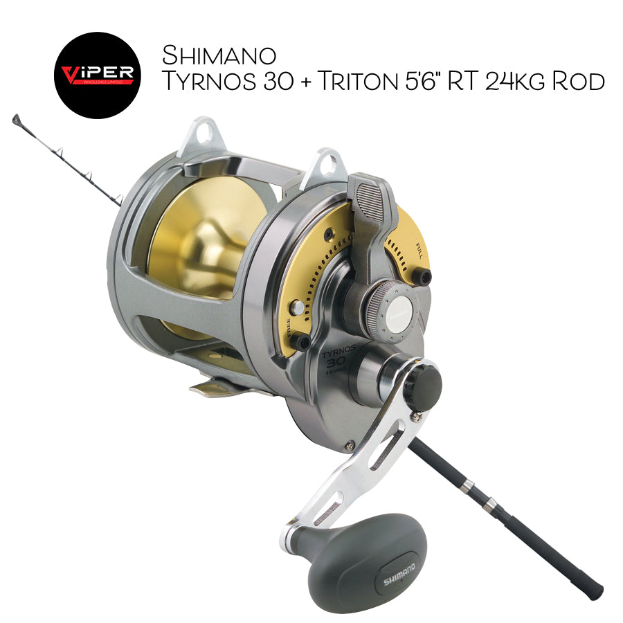 Shimano - Tyrnos 30 + Shimano Triton 5'6" RT 24kg Rod