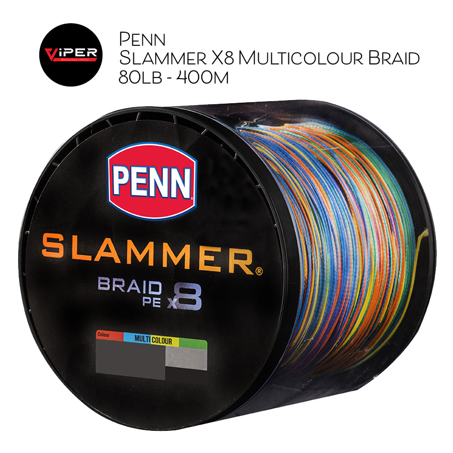 Penn - Slammer X8 Multicolour Braid 80lb - 400m