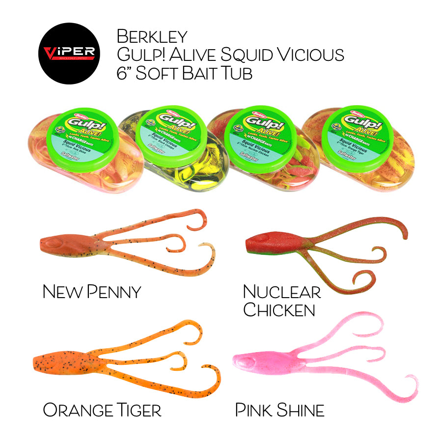 Berkley - Gulp! Alive Squid Vicious 6" / 15cm Tubs