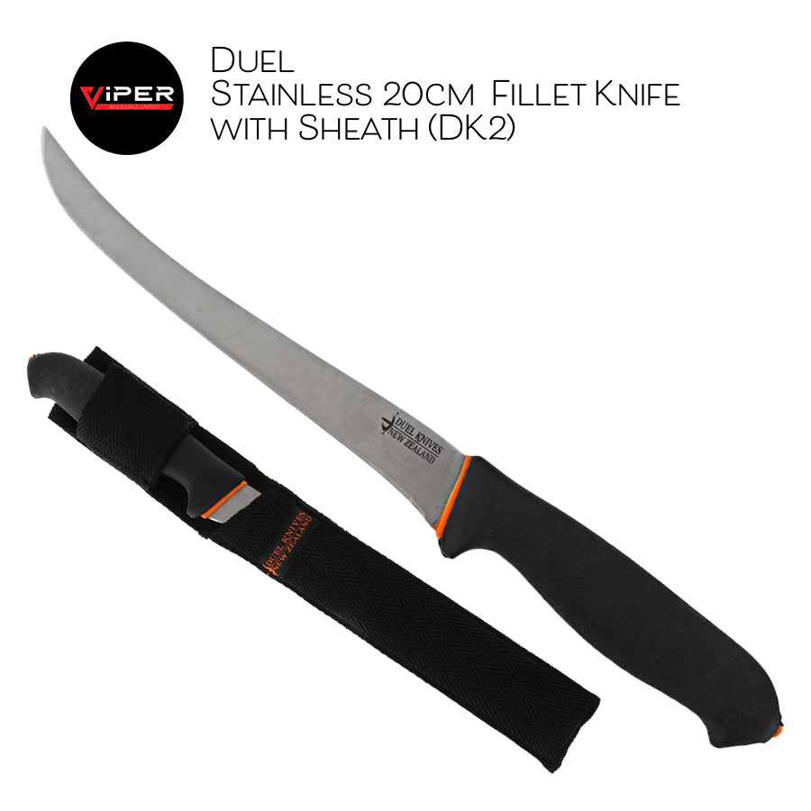 Duel - Stainless 20cm  Fillet Knife with Sheath (DK2)