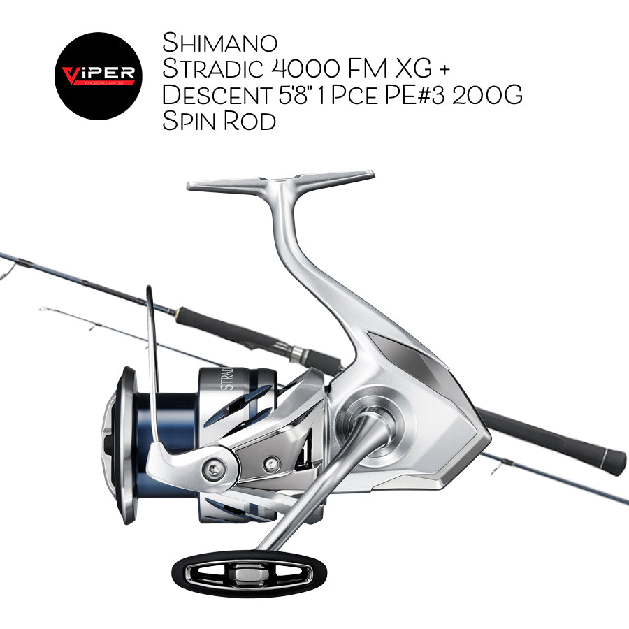 Shimano - Stradic 4000 FM XG + Descent 5'8" 1 Pce PE#3 200G Spin Rod