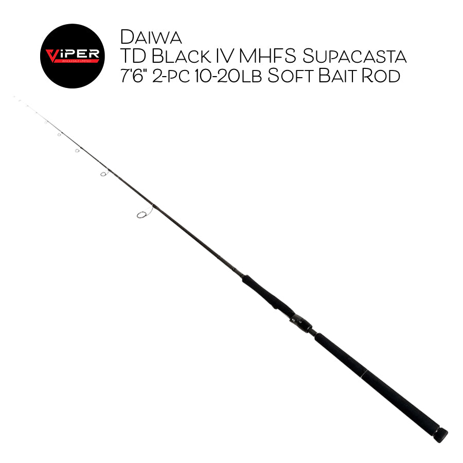 Daiwa - TD Black IV MHFS Supacasta 7'6" 2-pc 10-20lb Soft Bait Rod