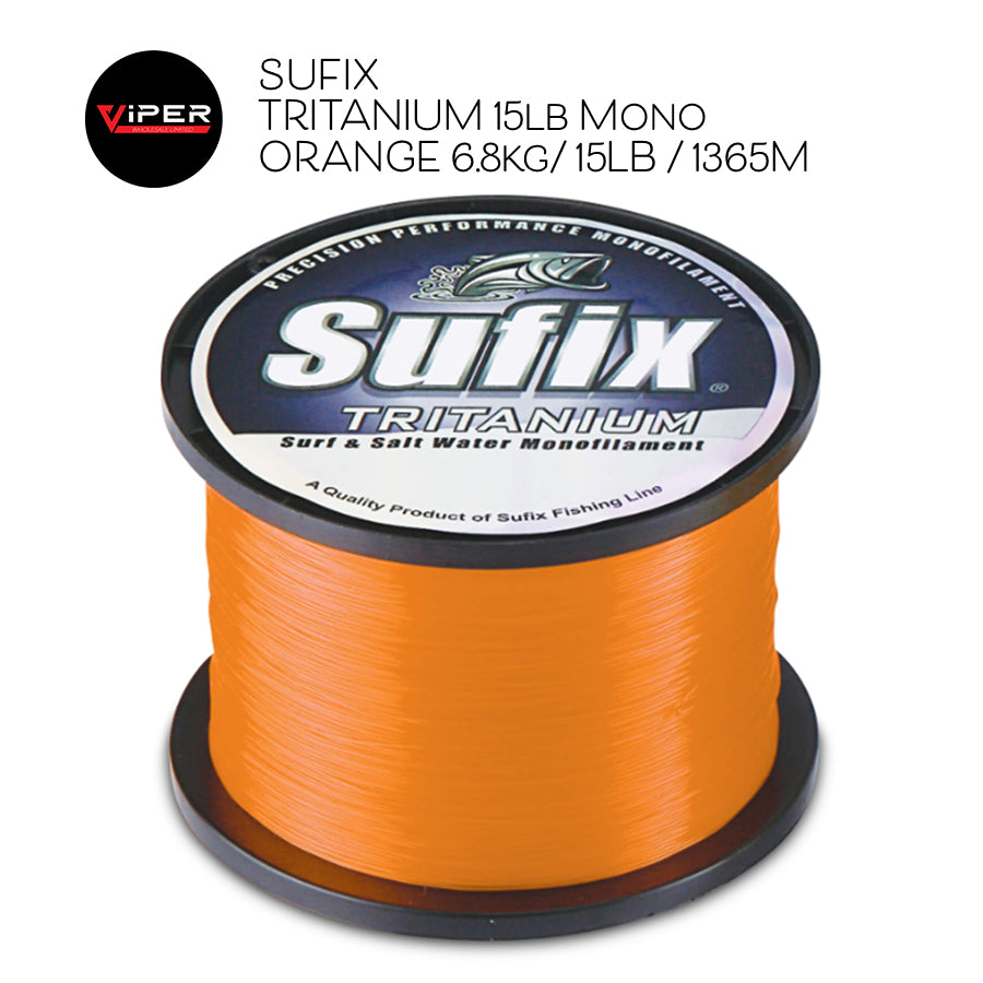 Sufix - Tritanium Mono 6.8kg / 15lb - 1/4lb spool / 1365m