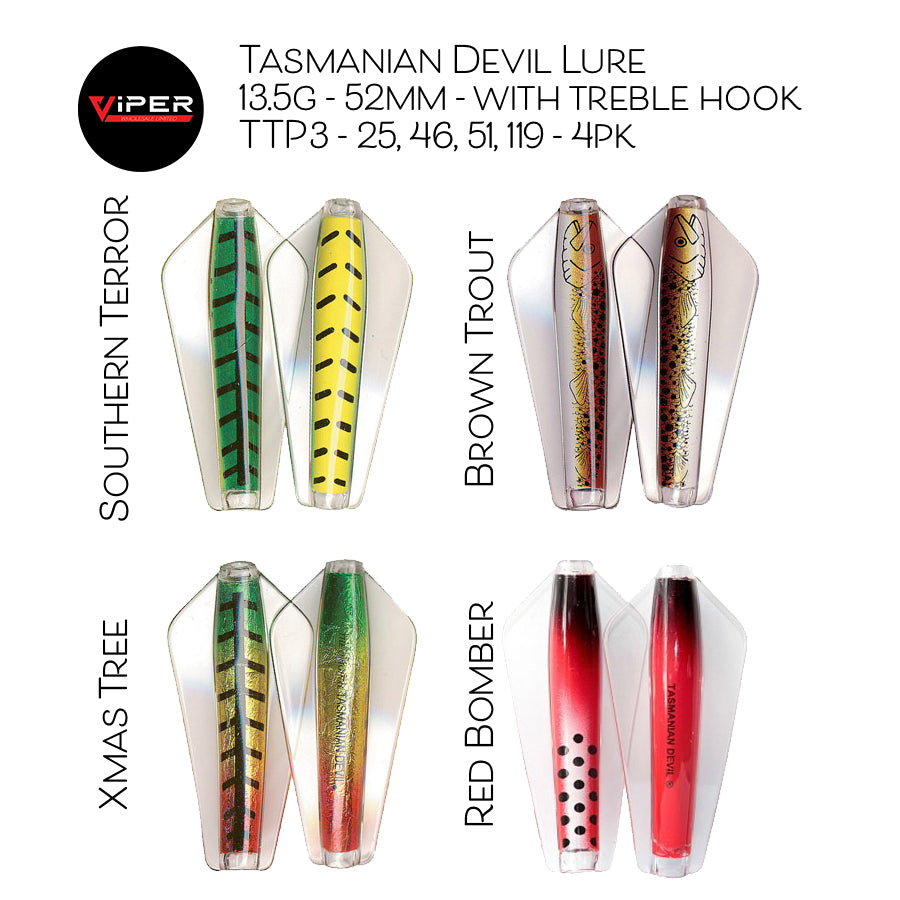 Tasmanian Devil - Freshwater Lures (13.5g - 52mm - 4pack)