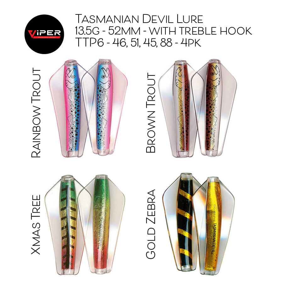 Tasmanian Devil - Freshwater Lures (13.5g - 52mm - 4pack)