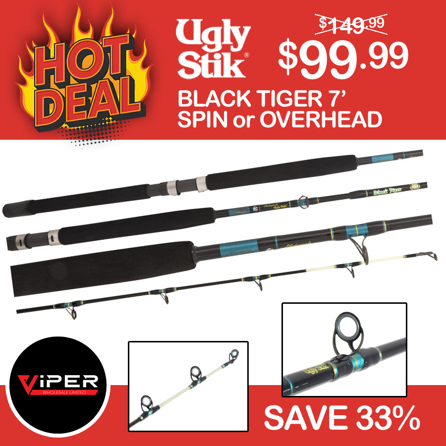 ** HOT DEAL ** Ugly Stik - Black Tiger 7' (Spin or Overhead)